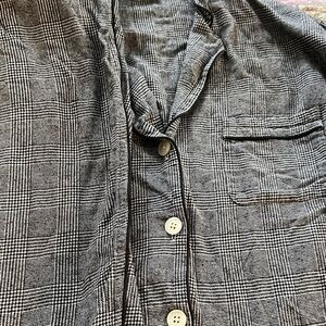 Sleepy Jones Monochrome Houndstooth Shirt and matching pants